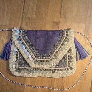 Revolve SHASHI Purple Embellished Boho Purse